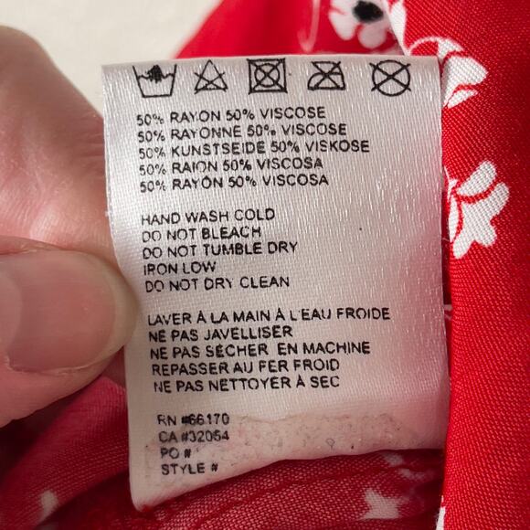 Free People Rue Stiic Westcott One Shoulder Midi Dress Floral Poppy Red Medium - Picture 9 of 12